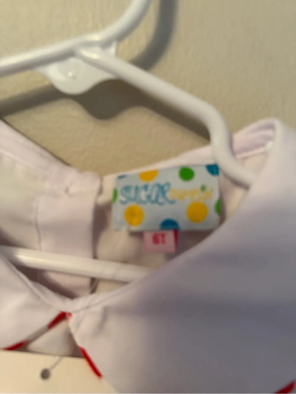 Sugar Dumplin Kids Red & White Apple Appliqué Dress